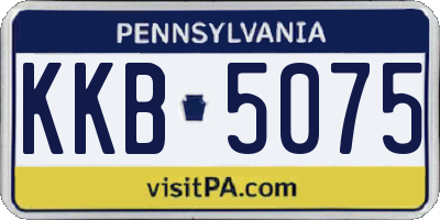 PA license plate KKB5075