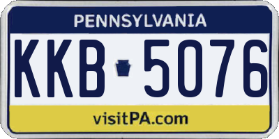 PA license plate KKB5076