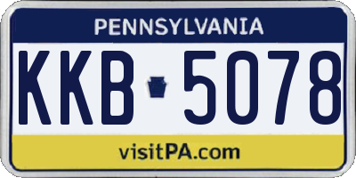 PA license plate KKB5078