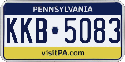 PA license plate KKB5083