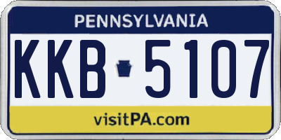 PA license plate KKB5107