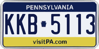 PA license plate KKB5113
