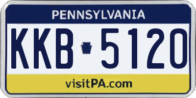 PA license plate KKB5120