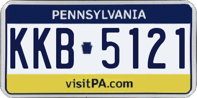 PA license plate KKB5121