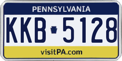 PA license plate KKB5128