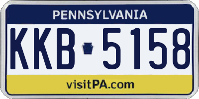 PA license plate KKB5158