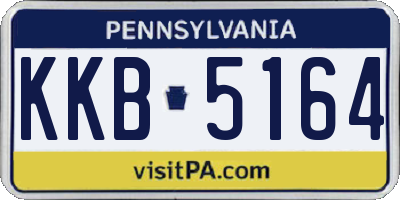 PA license plate KKB5164