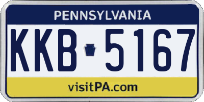 PA license plate KKB5167