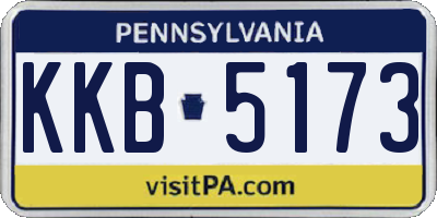 PA license plate KKB5173
