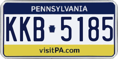 PA license plate KKB5185