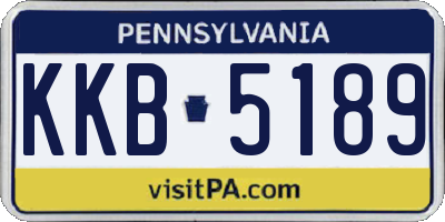 PA license plate KKB5189
