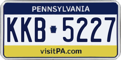 PA license plate KKB5227