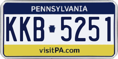 PA license plate KKB5251