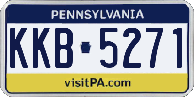 PA license plate KKB5271