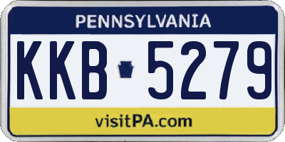 PA license plate KKB5279