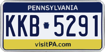 PA license plate KKB5291