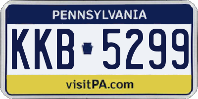PA license plate KKB5299
