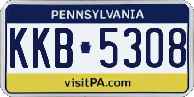 PA license plate KKB5308
