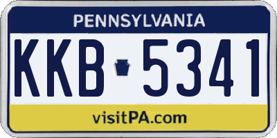 PA license plate KKB5341