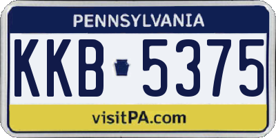 PA license plate KKB5375