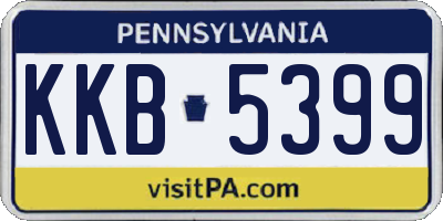 PA license plate KKB5399