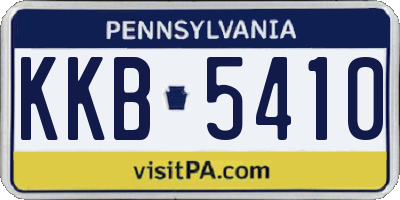 PA license plate KKB5410