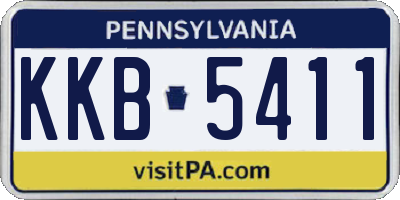 PA license plate KKB5411