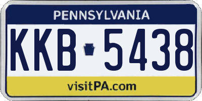 PA license plate KKB5438