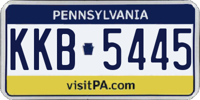 PA license plate KKB5445