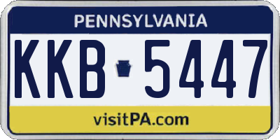 PA license plate KKB5447