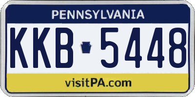 PA license plate KKB5448