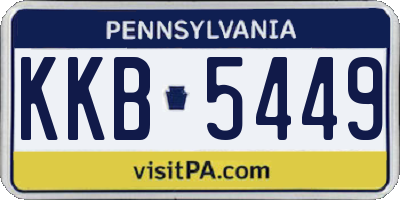 PA license plate KKB5449