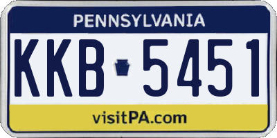 PA license plate KKB5451