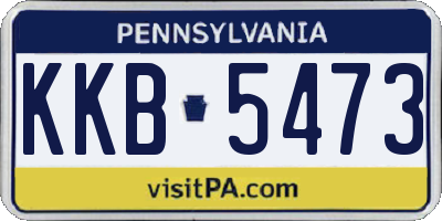 PA license plate KKB5473