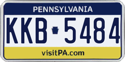 PA license plate KKB5484