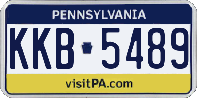PA license plate KKB5489