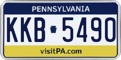 PA license plate KKB5490