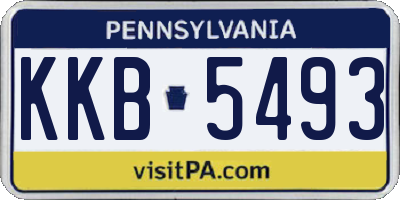 PA license plate KKB5493