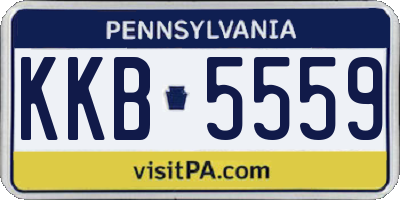 PA license plate KKB5559