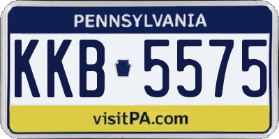 PA license plate KKB5575