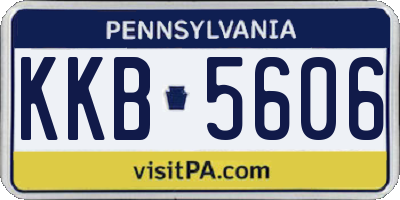 PA license plate KKB5606