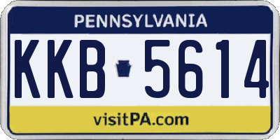 PA license plate KKB5614