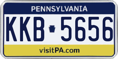 PA license plate KKB5656