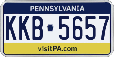 PA license plate KKB5657