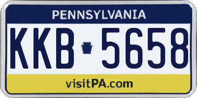 PA license plate KKB5658