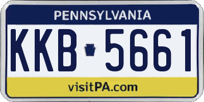PA license plate KKB5661