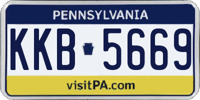 PA license plate KKB5669