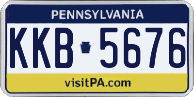 PA license plate KKB5676