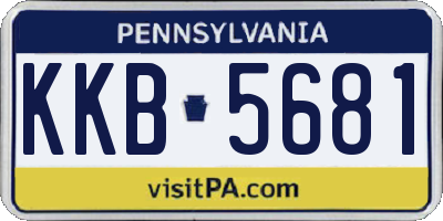PA license plate KKB5681