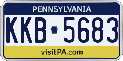 PA license plate KKB5683